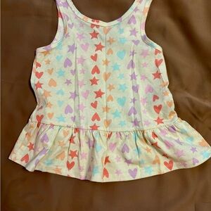 Colorful Heart and Star Kids Tank Top